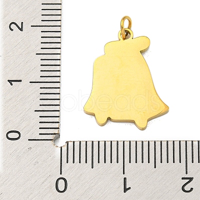 Christmas Theme Ion Plating(IP) 304 Stainless Steel Pendants STAS-O005-01E-G-1