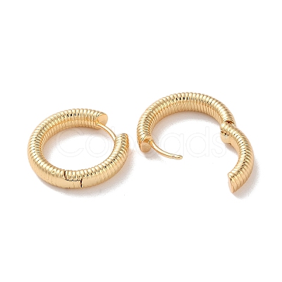 Spiral Rings Brass Hoop Earrings for Women EJEW-B056-02G-04-1