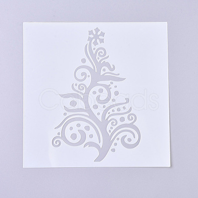 Christmas Theme Plastic Reusable Drawing Painting Stencils Templates X-DIY-G027-E02-1