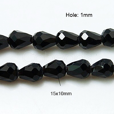 Crystal Glass Beads Strands GLAA-D034-15x10mm-14-1