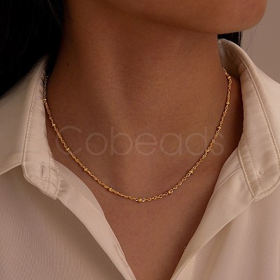 Stainless Steel Chain Satellite Chain Necklaces PW-WG9E049-02-1