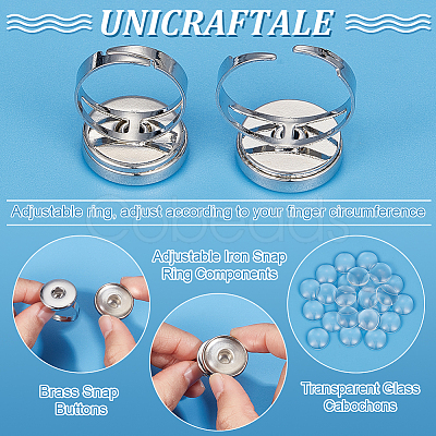 Unicraftale DIY Finger Ring Kits DIY-UN0055-94-1