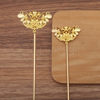 Alloy Hair Stick Findings for Women PW-WG43FC0-01-1