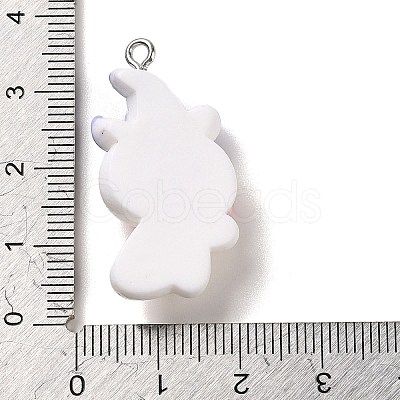 Opaque Resin Pendants RESI-K020-03H-1