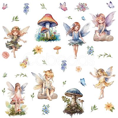 8 Sheets 8 Styles PVC Waterproof Wall Stickers DIY-WH0345-174-1