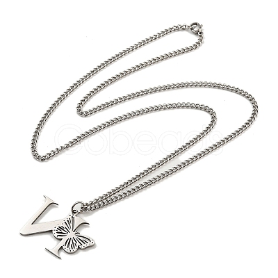 201 Stainless Steel Necklaces NJEW-Q336-01N-P-1