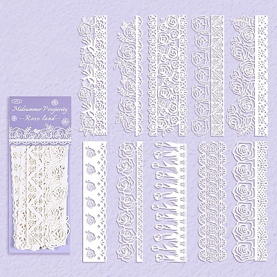 10pcs Retro Scrapbook Lace Paper PW-WGD198C-03-1