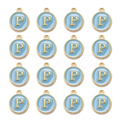 Golden Plated Alloy Enamel Charms X-ENAM-S118-04P-1