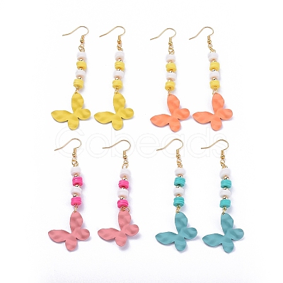 Butterfly Dangle Earrings EJEW-JE04085-1