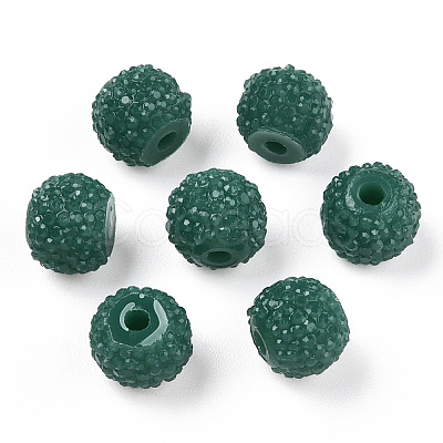 Opaque Acrylic Resin Beads RESI-ZX017-8mm-02H-1