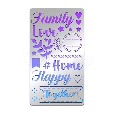 Family Theme Stainless Steel Cutting Dies Stencils DIY-WH0242-249-1