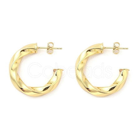 Brass Stud Earrings EJEW-M260-01G-1