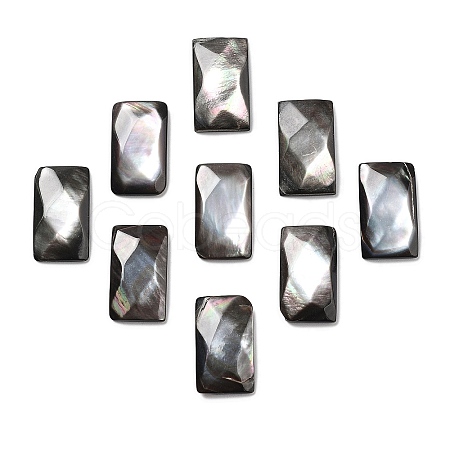 Natural Black Lip Shell Cabochons SSHEL-D084-02A-1