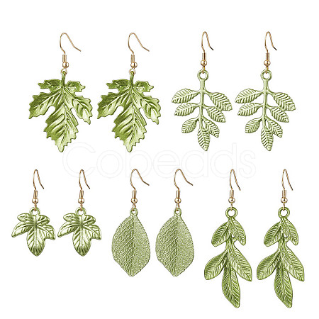 Painting Alloy Dangle Earrings EJEW-JE05739-1