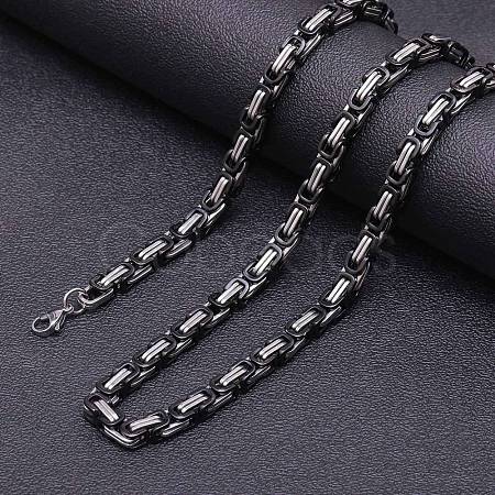 Titanium Steel Byzantine Chains Necklaces FS-WG56795-194-1