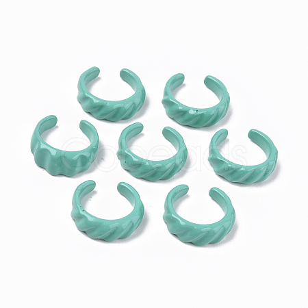 Spray Painted Alloy Cuff Rings X-RJEW-T011-04-RS-1