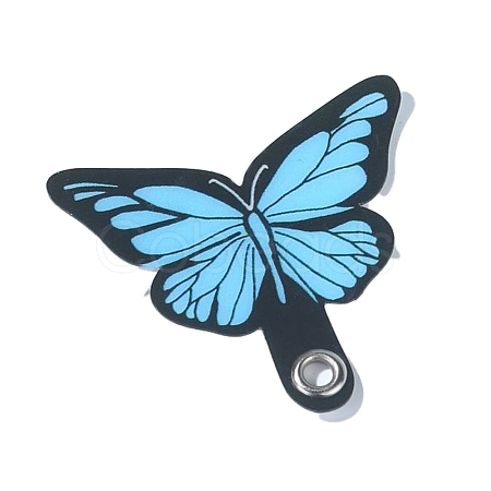 Butterfly PVC Mobile Phone Lanyard Patch PW-WG64789-06-1