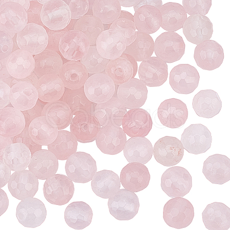 Olycraft Natural Rose Quartz Round Beads Strands G-OC0003-58-1