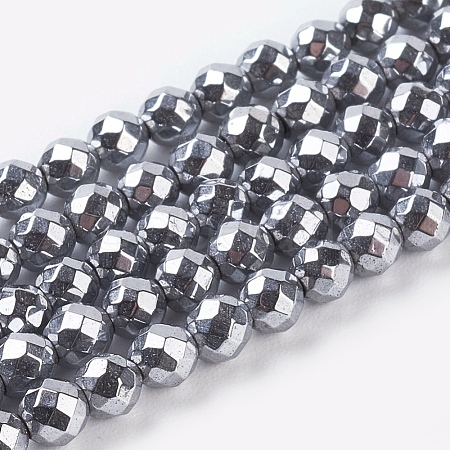 Non-Magnetic Synthetic Hematite Beads Strands X-G-G093-3mm-1