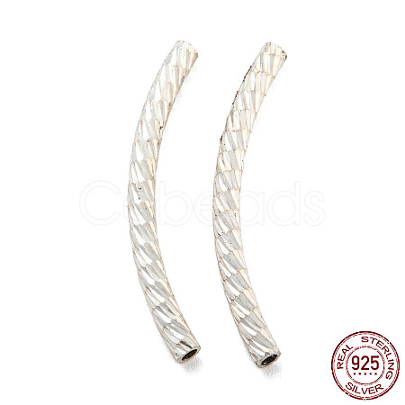 925 Sterling Silver Tube Beads STER-Q191-01C-S-1