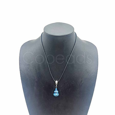 Gemstone Gourd Pendant Necklaces WJ9079-8-1