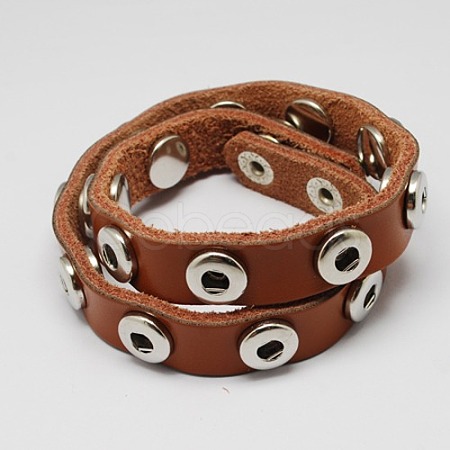 Leather Bracelet Making X-AJEW-R024-09-1