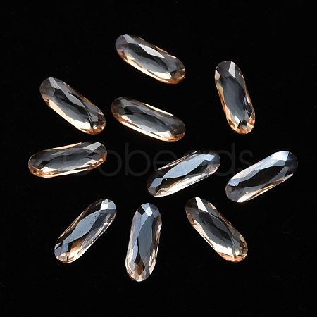 Oval Transparent Glass Cabochons MRMJ-T009-126-1