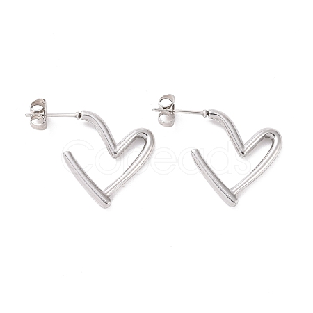 304 Stainless Steel Stud Earring for Women EJEW-F287-01P-1