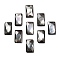 Natural Black Lip Shell Cabochons, Square, Black, 17x10x3mm