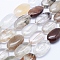 Natural Lodolite Quartz Beads Strands, Oval, 24x14~15x7~9mm, Hole: 1mm, about 15pcs/strand, 16.1 inch(41cm)