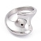 Non-Tarnish Unisex 304 Stainless Steel Finger Rings, Stainless Steel Color, Size 7, 3.5~16.5mm , Inner Diameter: 17.3mm,