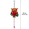 Metal Hanging Ornaments, Glass Teardrop Tassel Suncatchers for Garden Outdoor Hanging Decoration, Owl, 390mm