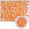 Laser Shining Nail Art Glitter, Manicure Sequins, DIY Sparkly Paillette Tips Nail, Rhombus , Orange, 3.5x2.5x1.5mm, 1g/box