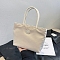 Nylon Cloth Tote Bags, Women Bags, White, 21x18cm