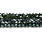 Transparent Electroplate Glass Beads Strands, AB Color Plated, Faceted, Bicone, Dark Green, 3.5~3.8mm, about 113~115pcs/strand, 36~36.5cm