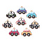 Printed Alloy Pendants, Car Charms, Mixed Color, 18.5x22.5x1.5mm, Hole: 1.5mm