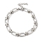 Non-Tarnish 304 Stainless Steel Oval Link Chain Bracelets for Women, Stainless Steel Color, 6-3/4 inch(17cm)