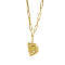 Stainless Steel Girl Shape Pendant Necklaces, with Imitation Pearl Beads, Real 18K Gold Plated, 17.72 inch(45cm)