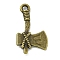 Tibetan Style Alloy Pendants, Lead Free & Cadmium Free, Axe Shapes, Antique Bronze, 28x16.5x3.5mm, Hole: 2.5mm