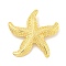 Rack Plating Starfish Brass Pendants, Long-Lasting Plated, Real 18K Gold Plated, 32x32x5mm, Hole: 5x2mm