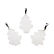 Natural Quartz Crystal Pendants, Rock Crystal Christmas Tree Charms with Rack Plating Brass Snap on Bails, Platinum, 34x20x5mm, Hole: 8x5mm