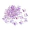 Transparent Glass Cabochons, with Glitter Gold Powder , 3D Butterfly Shape, No Hole/Undrilled, Medium Purple, 7x7.5x3.5mm