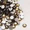 Glass Flat Back Rhinestone, Grade A, Back Plated, Faceted, Half Round, Smoked Topaz, SS4, 1.5~1.6mm, 1440pcs/bag