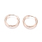 Ion Plating(IP) 304 Stainless Steel Huggie Hoop Earrings, Hypoallergenic Earrings, with 316 Surgical Stainless Steel Pin, Rose Gold, 10 Gauge, 21x2.5mm, Pin: 1mm, Inner Diameter: 16mm