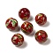 Handmade Lampwork Beads, Round, Dark Red, 14mm, Hole: 2mm