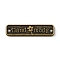 Alloy Connector Charms, Rectangle with Word Handmade, Antique Bronze, 25.5x6x1.5mm, Hole: 1.4mm