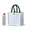 Canvas Bags with Handles, Rectangle Tote Bags, White, 25x16x25cm