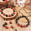 2 Sets 2 Colors Natural Black Agate & Red Agate Beads G-TA0001-46-17