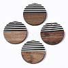 Resin & Walnut Wood Pendants X-RESI-T035-11-1