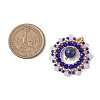 Natural Lapis Lazuli & Rose Quartz & Glass Seed Beaded Woven Pendants PALLOY-MZ00366-04-2